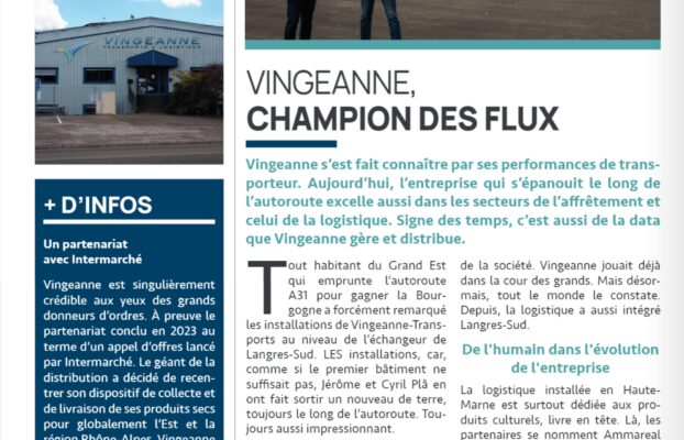Le Groupe Vingeanne : Champion des flux