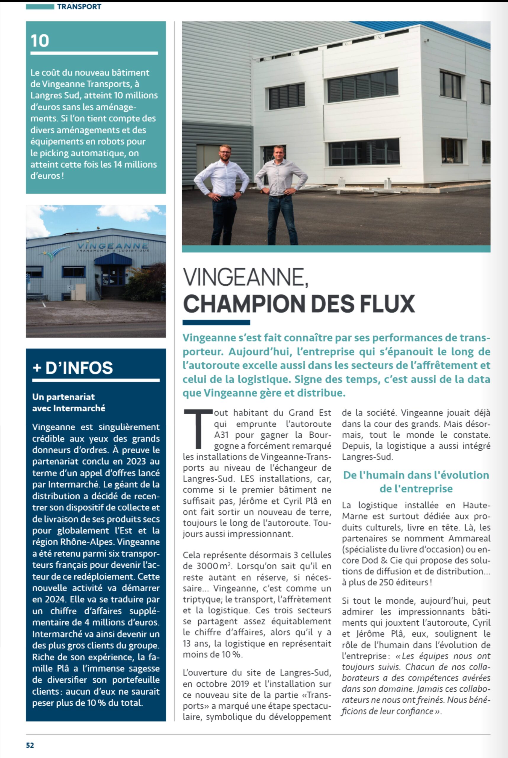 Le Groupe Vingeanne : Champion des flux